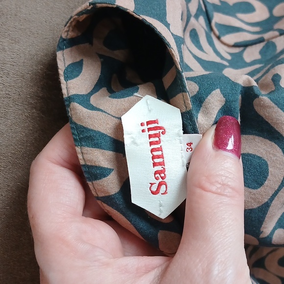 Xs 34 Samuji cotton silk button back top - Picture 2 of 6